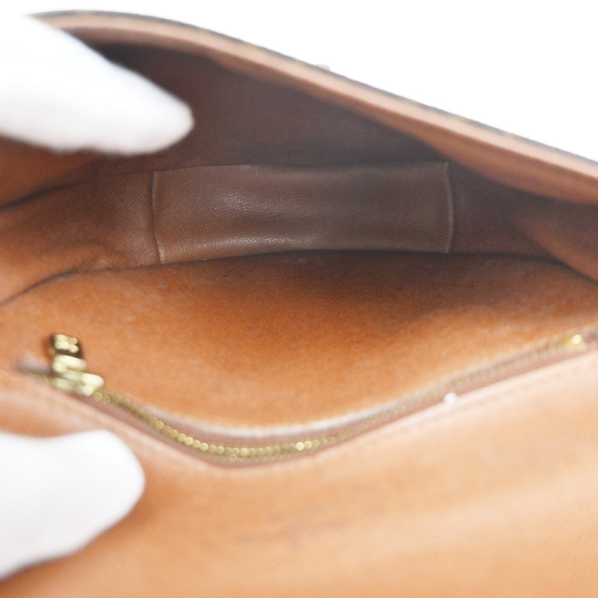 LOUIS VUITTON Chantilly PM Shoulder Bag Monogram Leather Brown M51234 64CA667