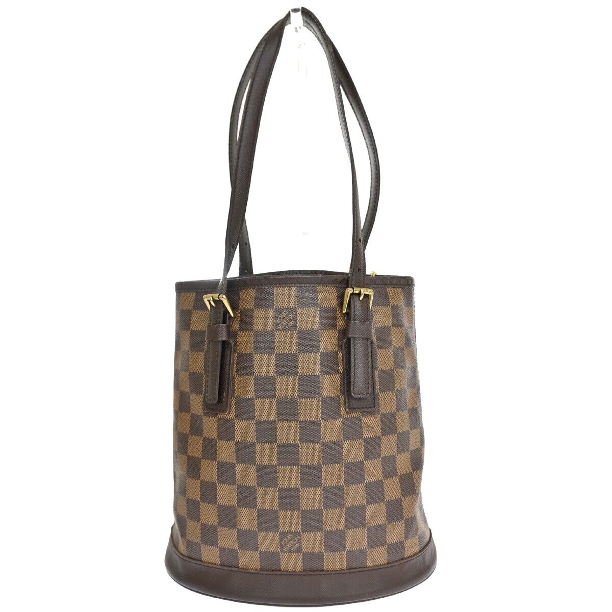 LOUIS VUITTON Marais Shoulder Bag Damier Ebene Leather Brown N42240 84EA283