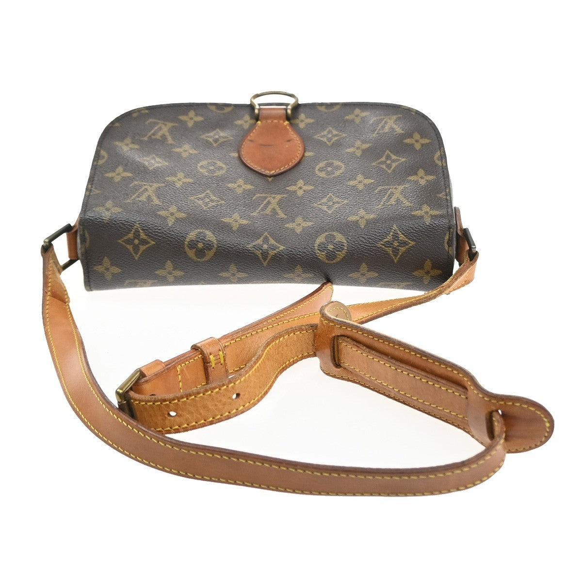 LOUIS VUITTON Saint Cloud GM Shoulder Bag Monogram Leather Brown M51242 31SA101