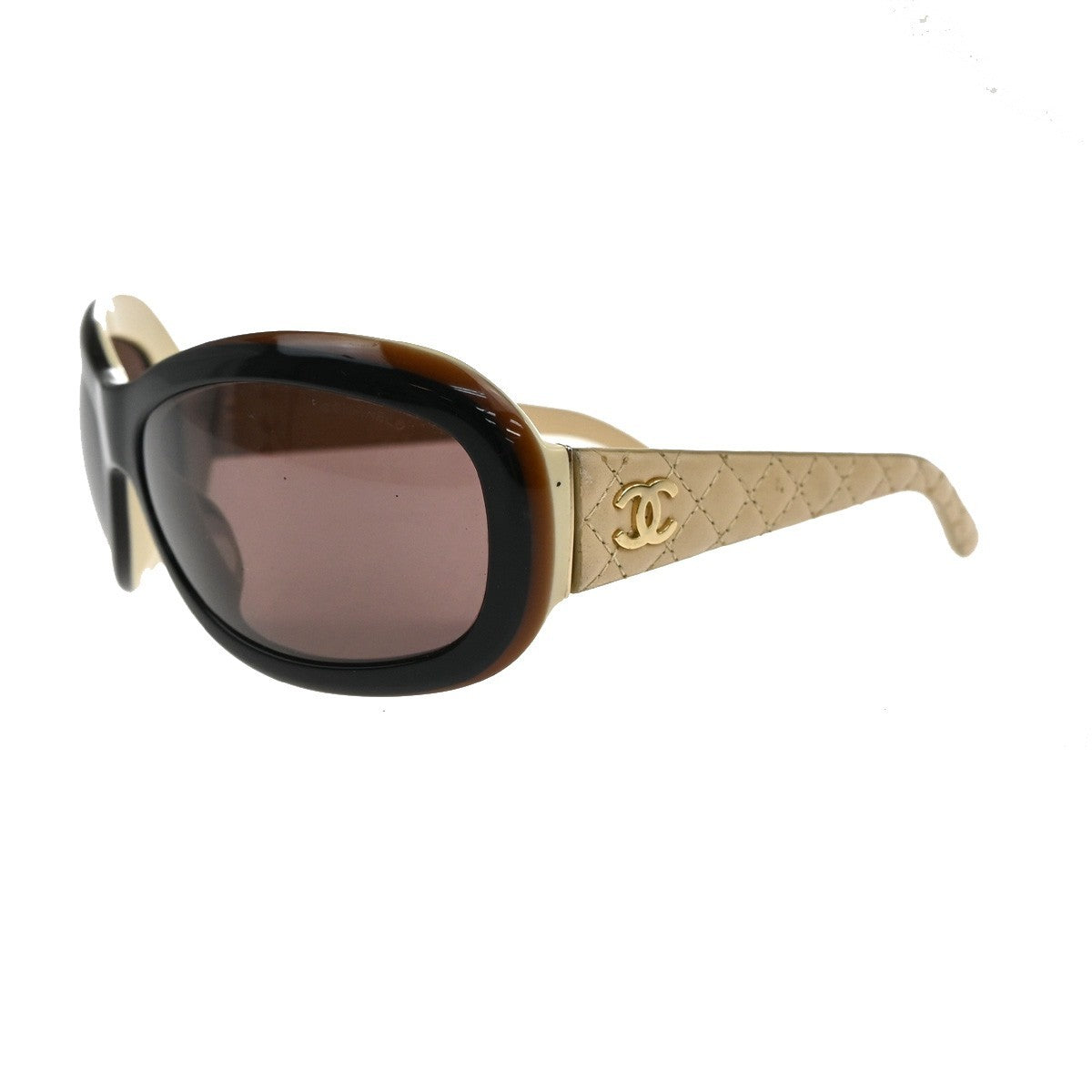 CHANEL CC Matelasse Sunglasses Eye Were 5116-Q Plastic Leather BN BE 63RL855