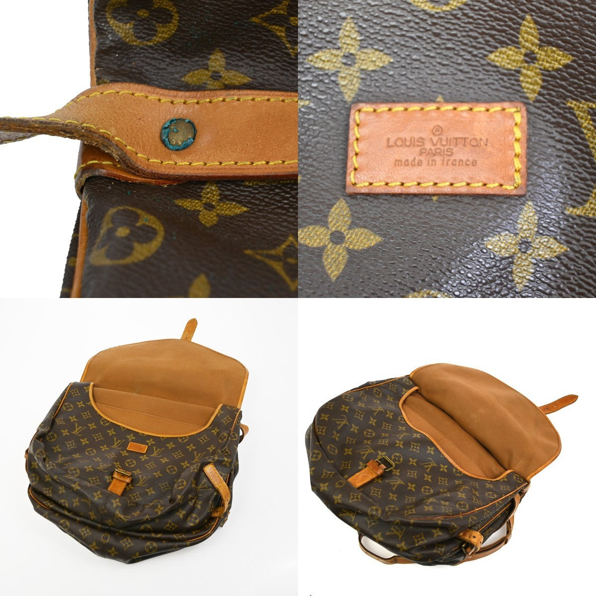 LOUIS VUITTON Saumur 35 Shoulder Bag Monogram Leather BN France M42254 89CA984