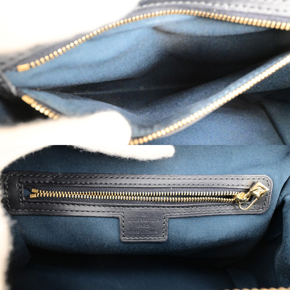 LOUIS VUITTON Josephine PM Hand Bag Monogram Mini Canvas Blue M92414 77YG590
