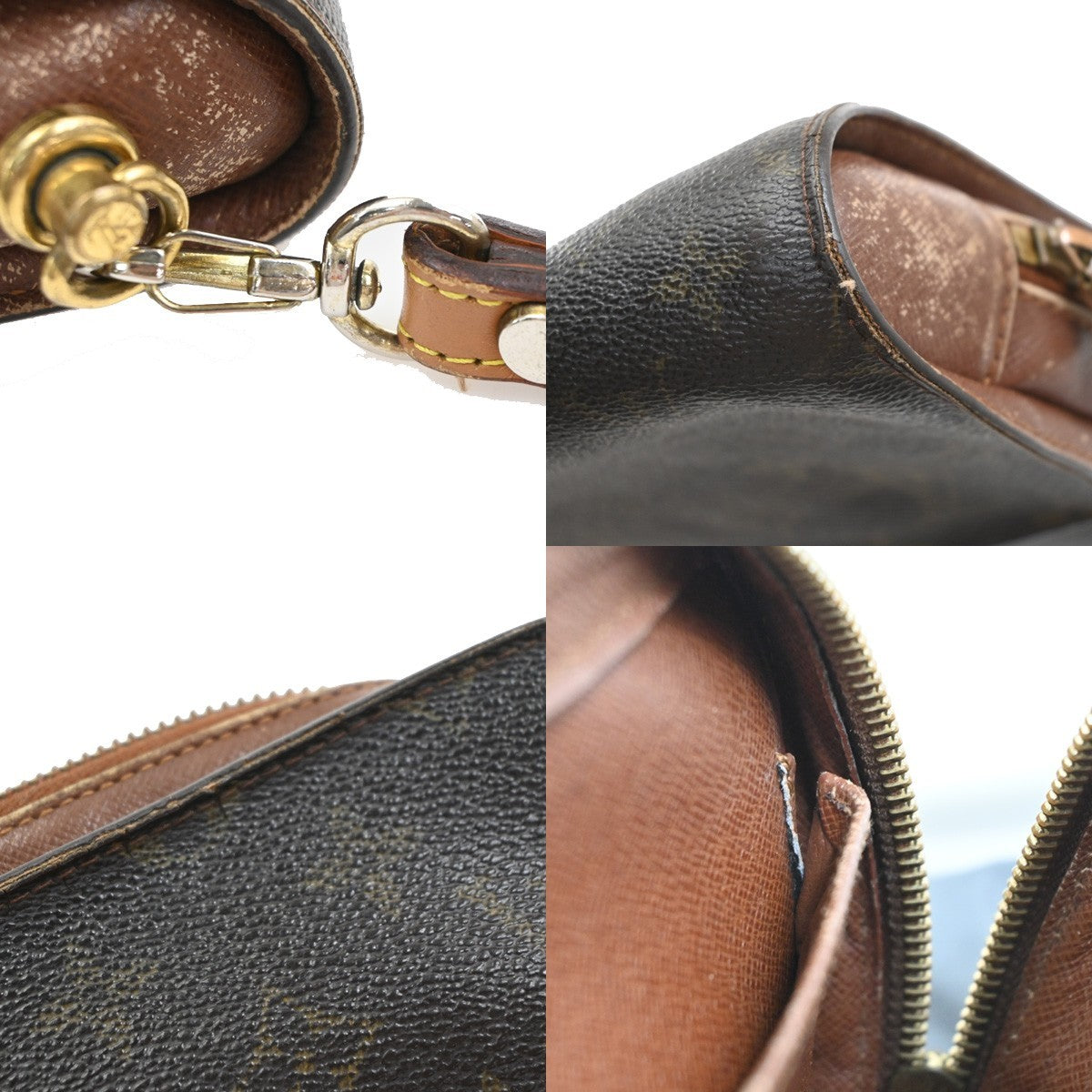 LOUIS VUITTON Orsay Clutch Hand Bag Monogram Leather Brown France M51790 08PA046
