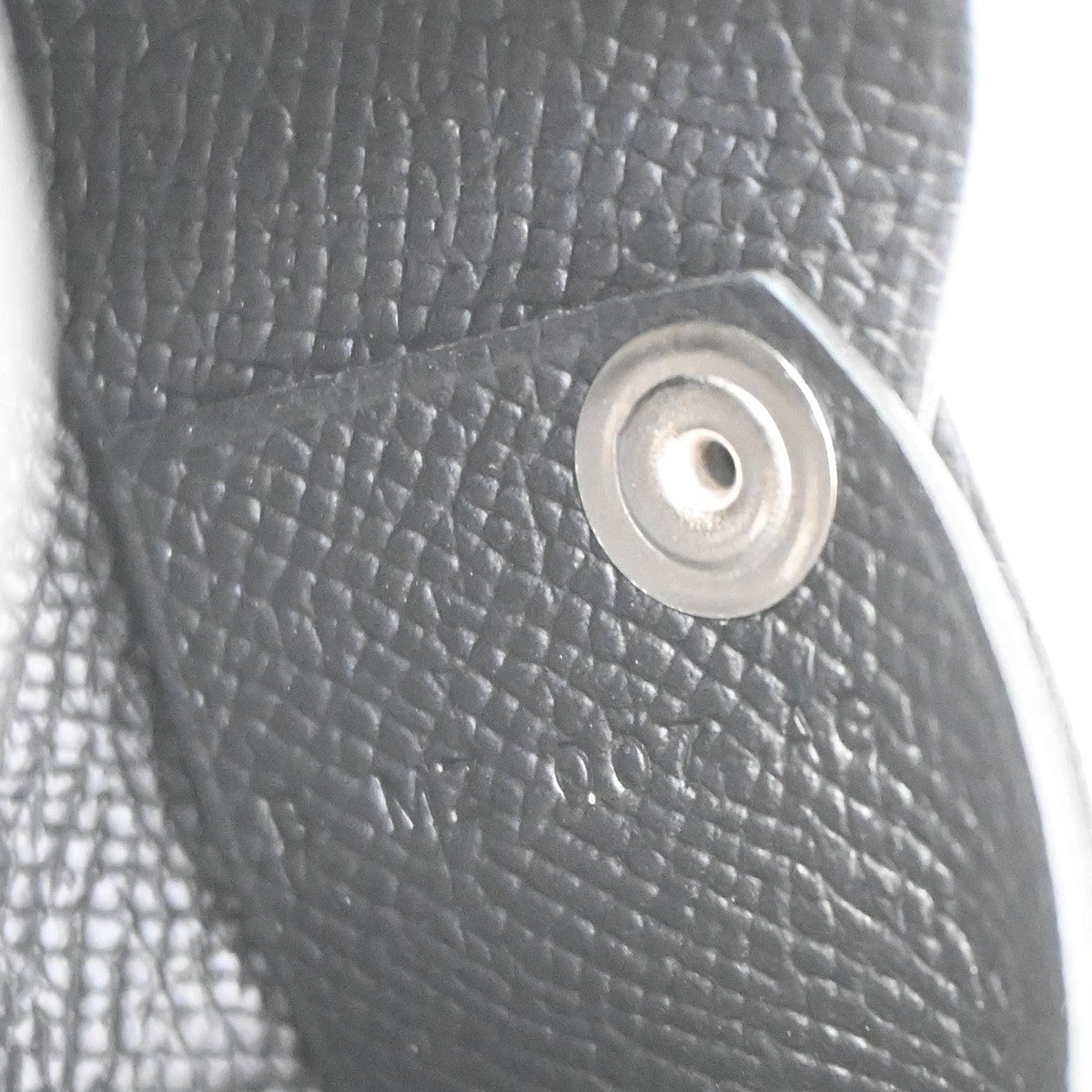 HERMES Logo Calvi Card Case Epsom Leather Black SHW France 72LC614