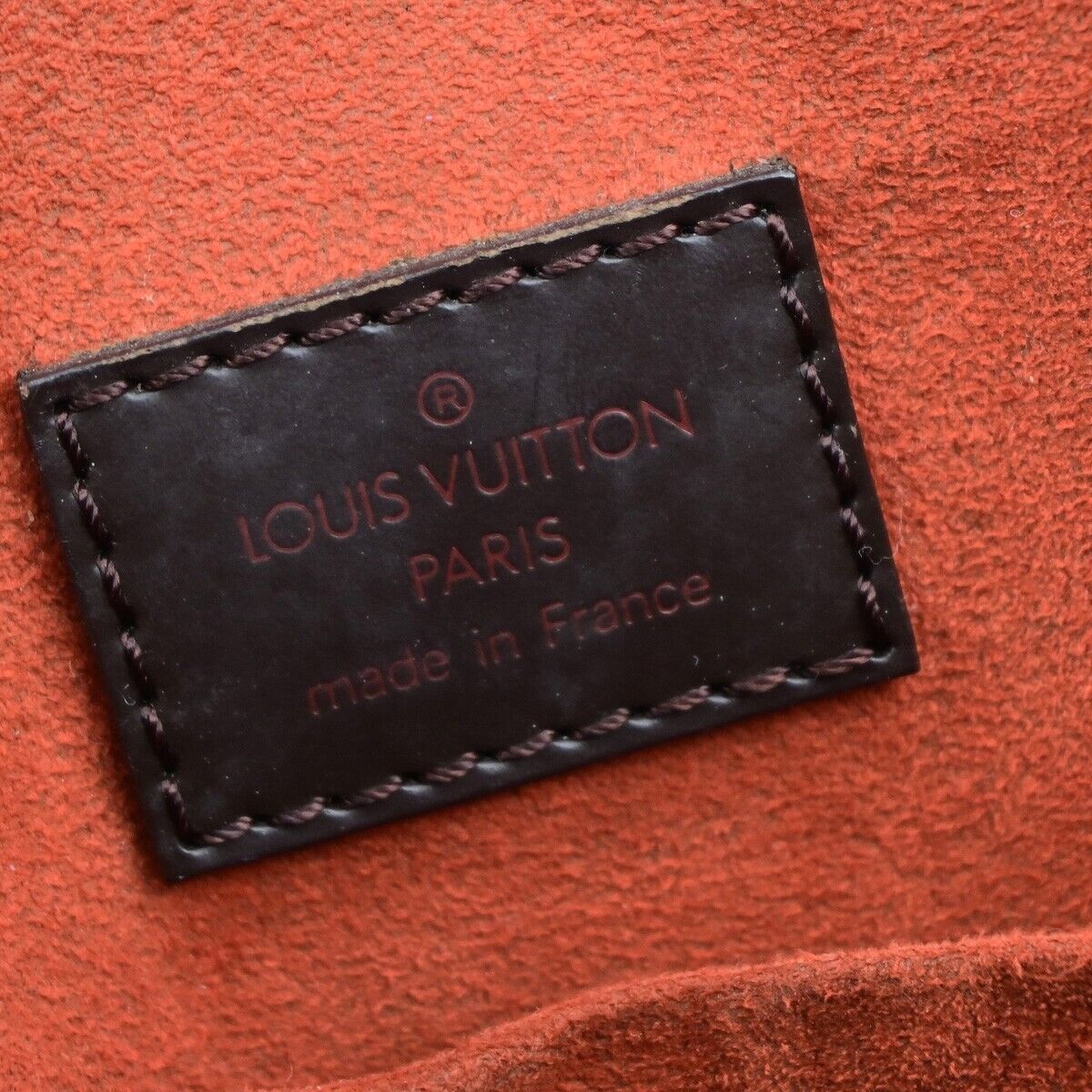 LOUIS VUITTON Sac Plat Hand Tote Bag Damier Ebene Leather Brown N51140 84EC988