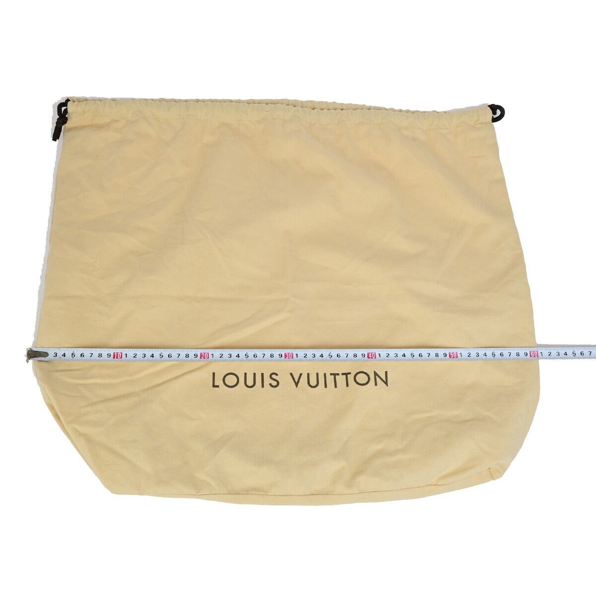 LOUIS VUITTON Logo 10 Set Dust Bag Drawstring Canvas Cotton Beige Brown 09EB808