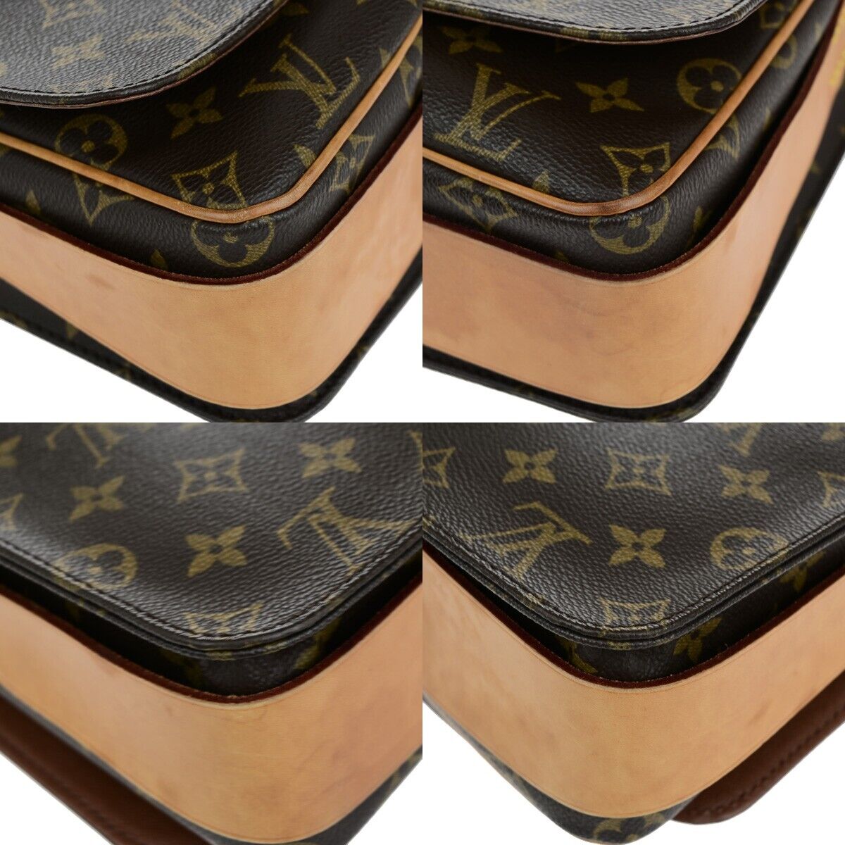 LOUIS VUITTON Cartouchiere GM Shoulder Bag Monogram Leather Brown M51252 78EC998