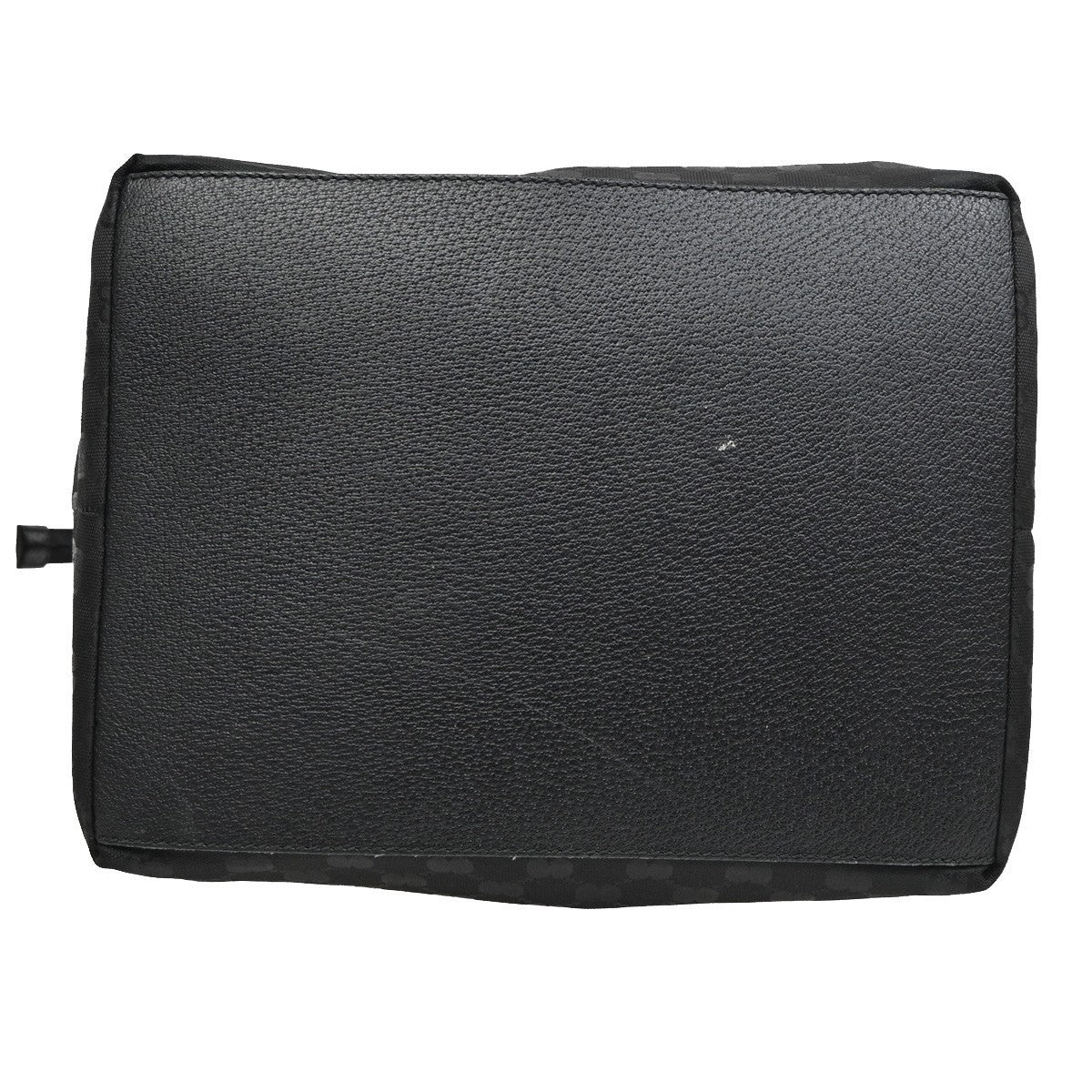 GUCCI Logo GG Sherry Tote Hand Bag Nylon Leather  Black SHW Italy 64CA244