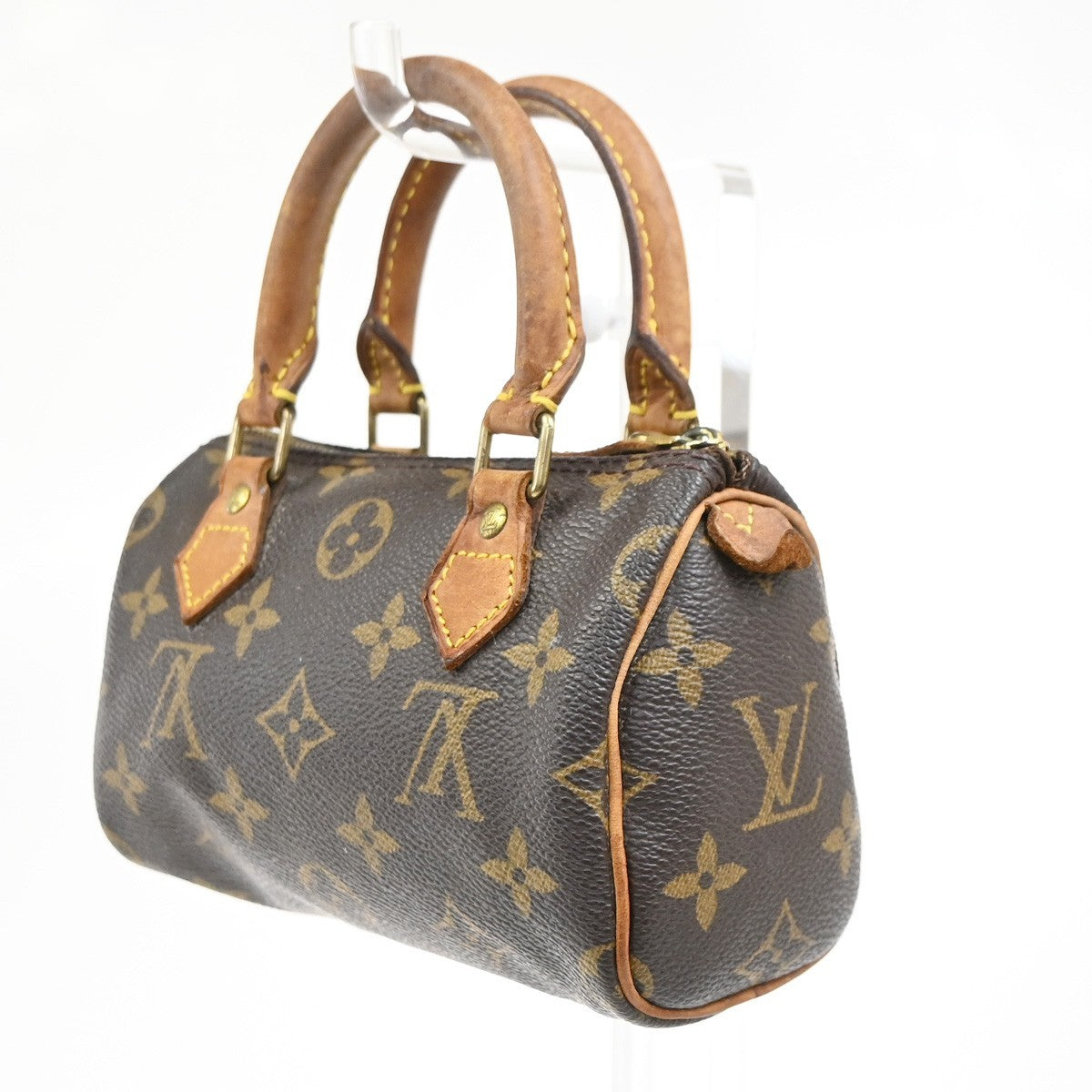 LOUIS VUITTON Mini Speedy Hand Bag Monogram Leather Brown M41534 12MA600