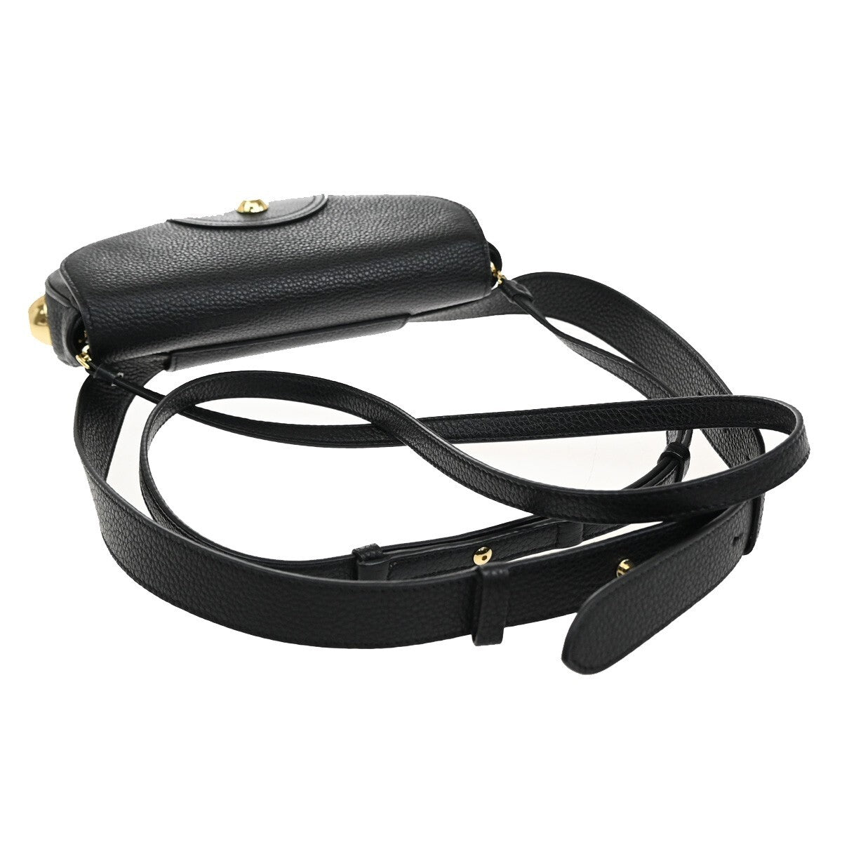 SALVATORE FERRAGAMO Gram Mini 2Way Shoulder Bum Bag Leather Black GHW 87EE569