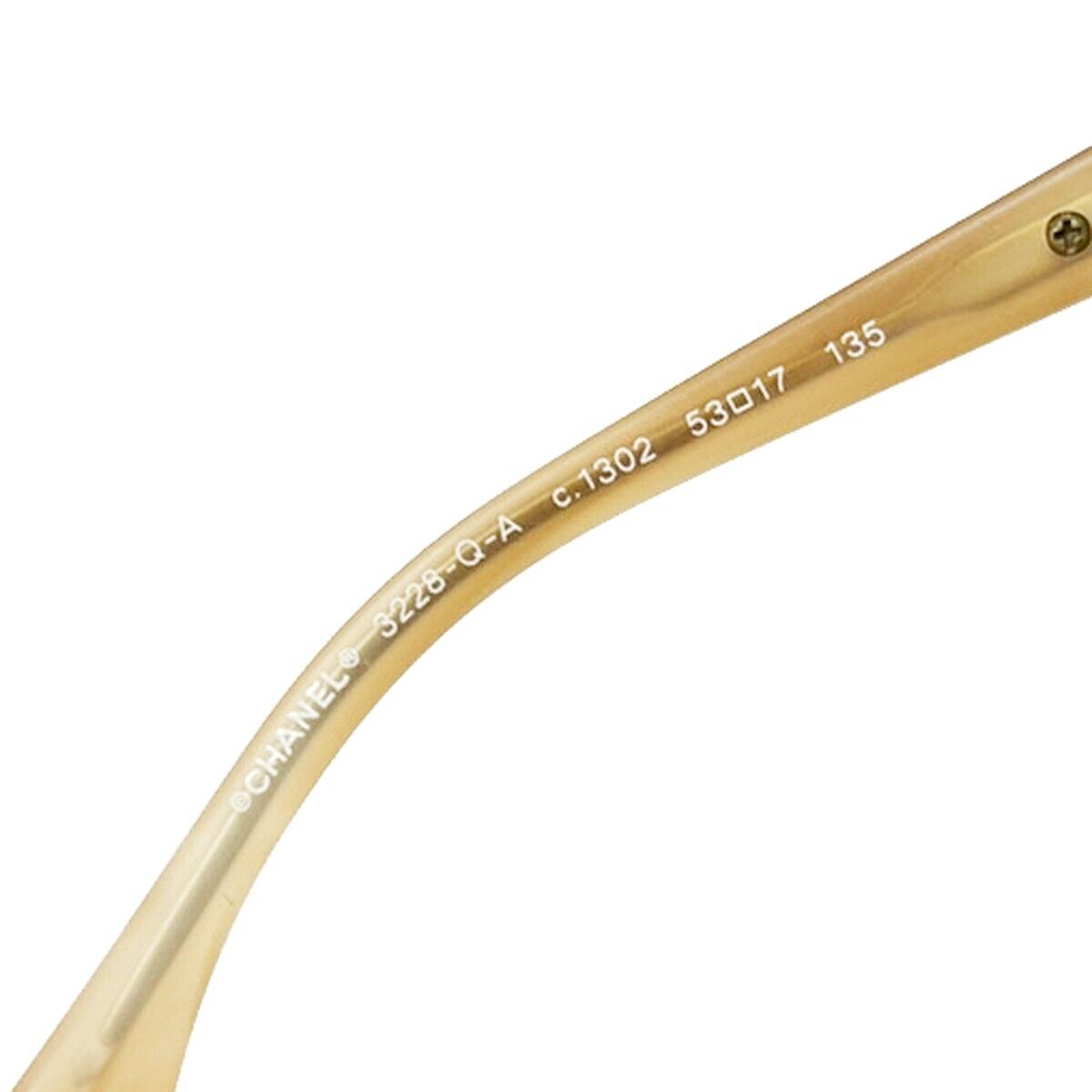 CHANEL CC Logo Matelasse Glasses Eye Wear Plastic Leather BN 3228 Italy 60KA331