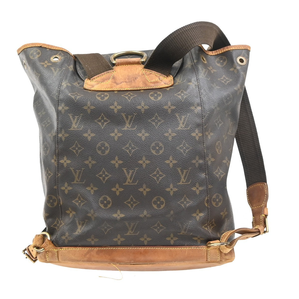 LOUIS VUITTON Montsouris GM Backpack Bag Monogram Leather Brown M51135 65ZA372