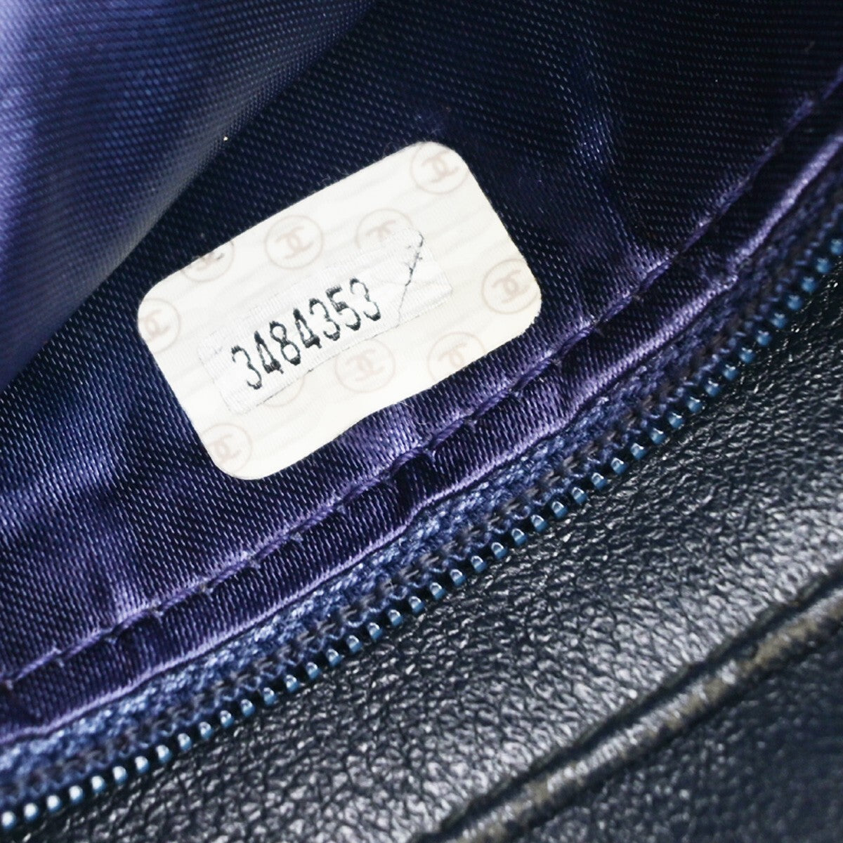 CHANEL CC Logo Mini Matelasse Shoulder Bag Suede Leather Navy Blue Gold 678RK542
