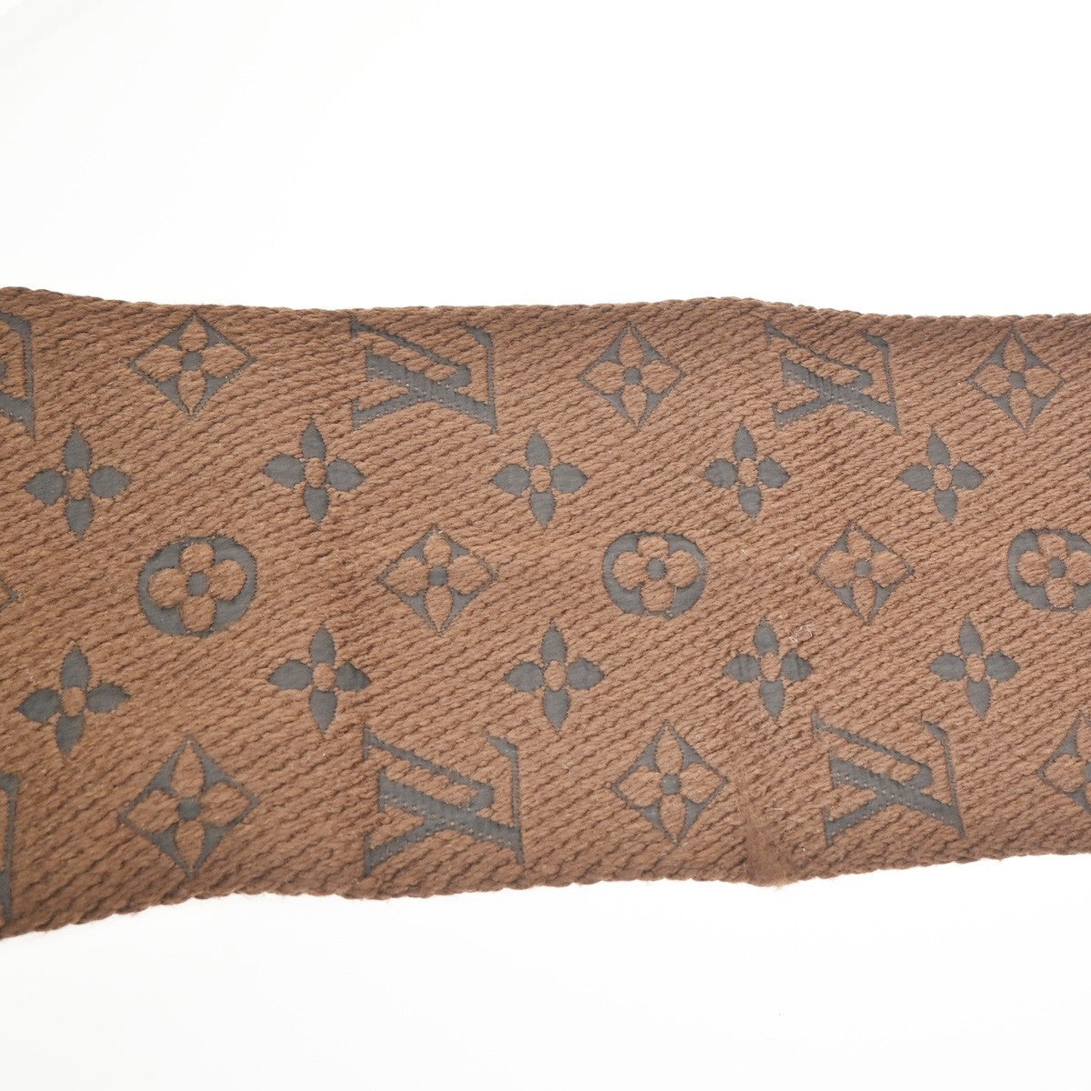 LOUIS VUITTON Echarpe Logomania Scarf muffler wool Brown M72241 35TA583