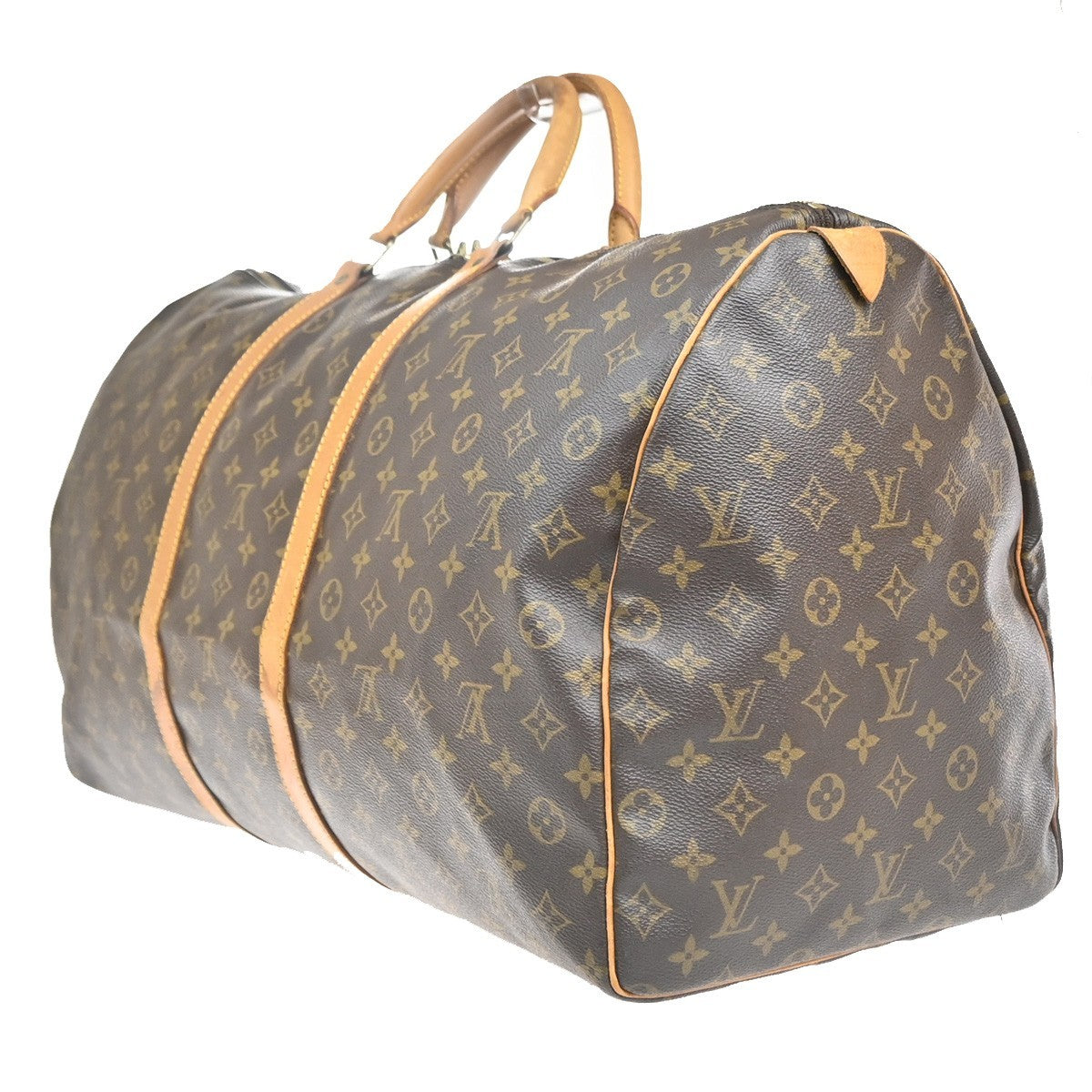 LOUIS VUITTON Keepall 60 Travel Hand Bag Monogram Leather Brown M41422 74YH945