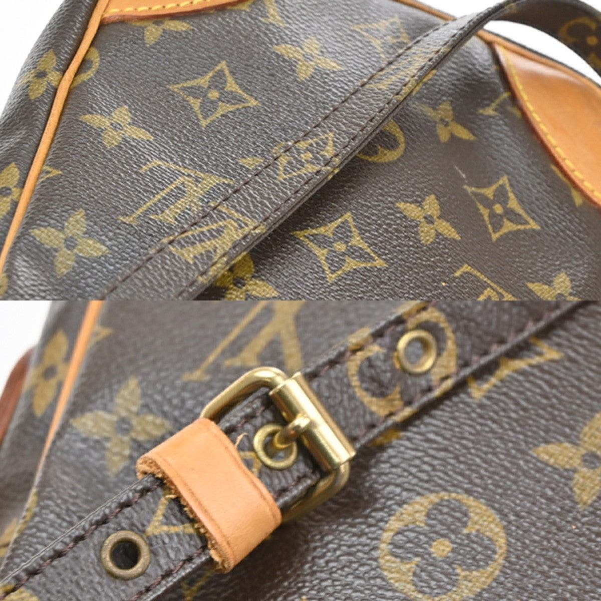 LOUIS VUITTON Danube Shoulder Bag Monogram Leather Brown France M45266 93CA943