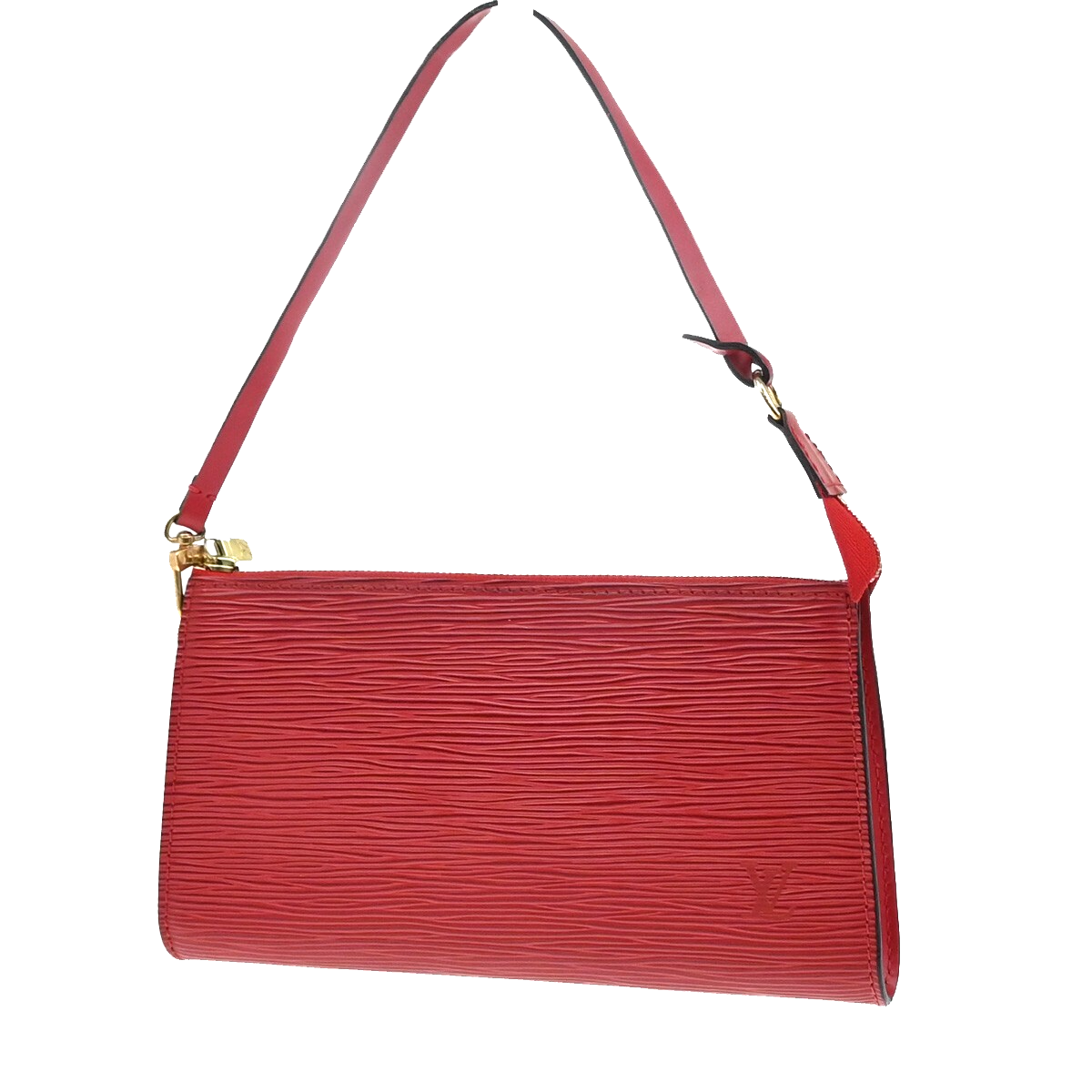 LOUIS VUITTON LV Pochette Accessoires Hand Bag Epi Leather Red M52947 85RL096