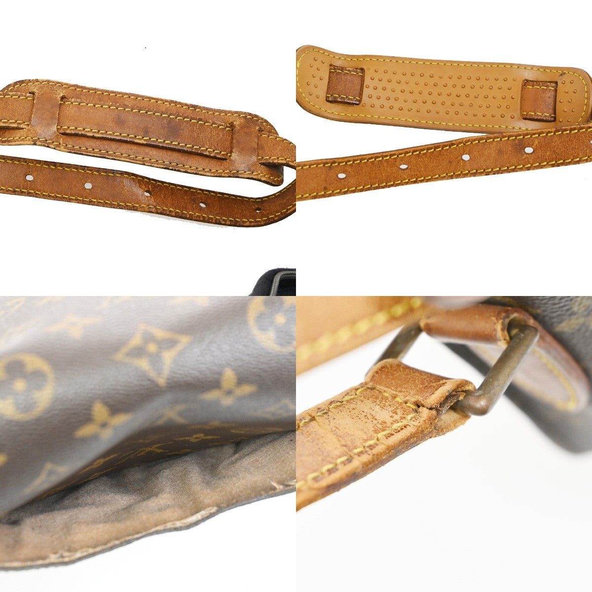 LOUIS VUITTON Saint Cloud GM Shoulder Bag Monogram Leather Brown M51242 38PA011