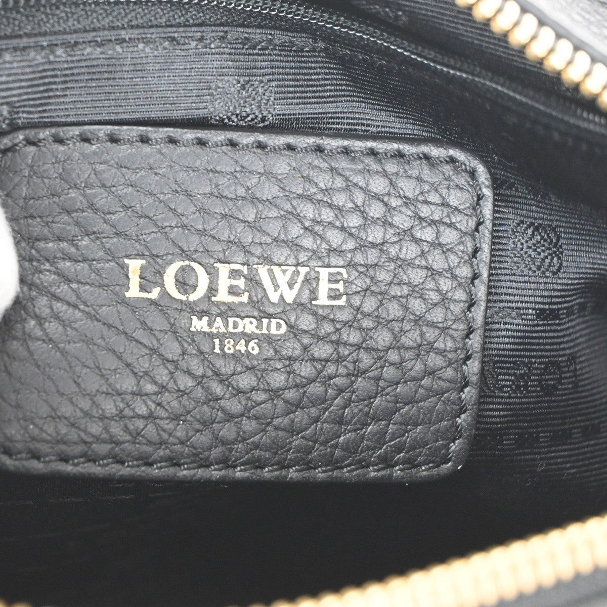 LOEWE Logo Anagram 2Way Shoulder Hand Bag Leather Black GHW Spain 95RL702