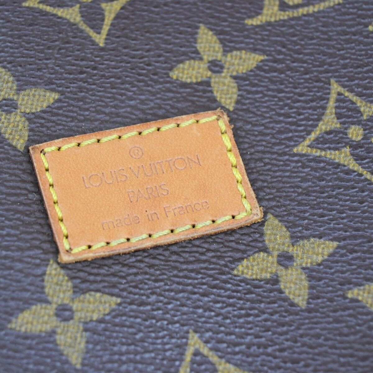 LOUIS VUITTON Logo Saumur 30 Shoulder Bag Monogram Leather Brown M42256 76EB400