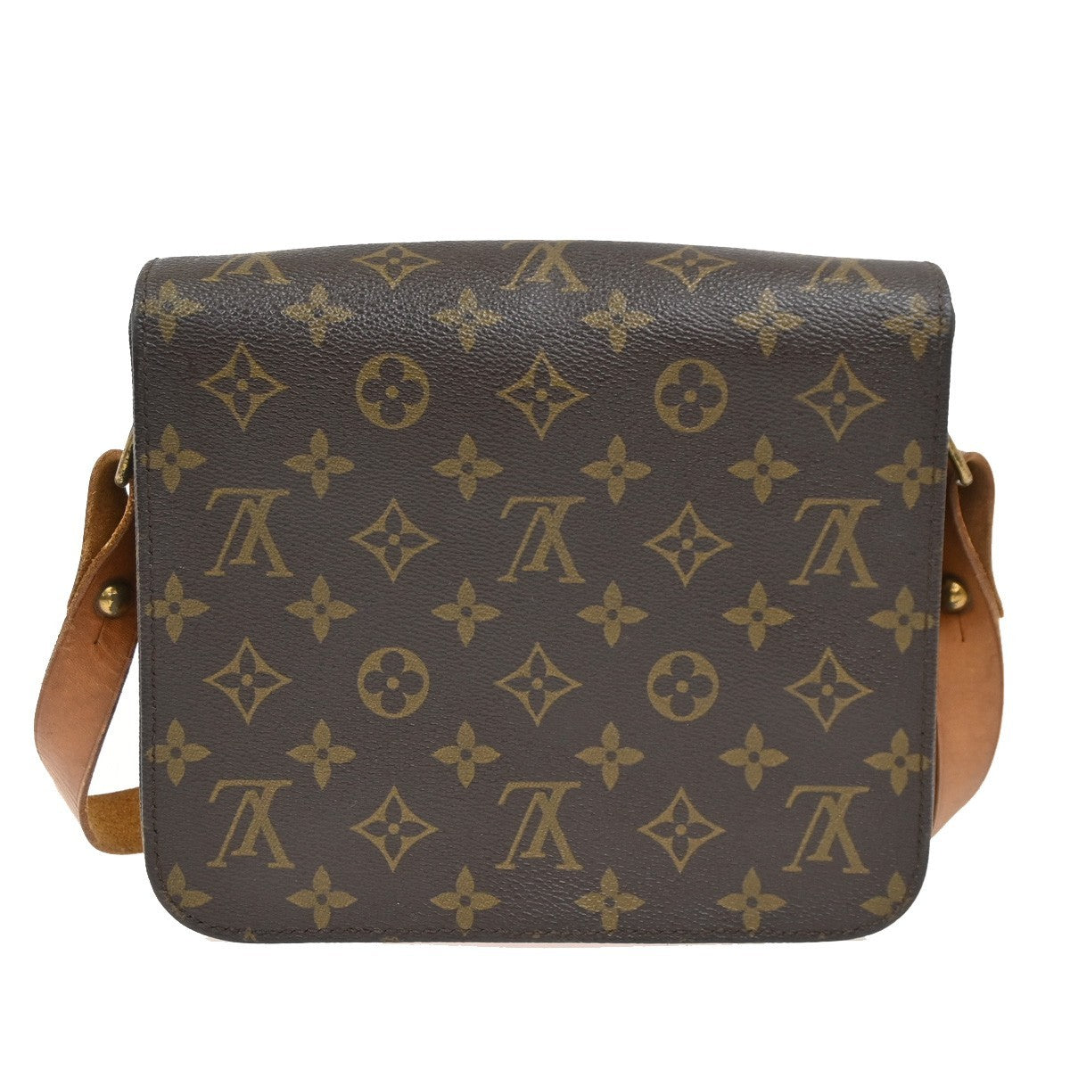 LOUIS VUITTON Cartouchiere MM Shoulder Bag Monogram Leather Brown M51253 62DA127