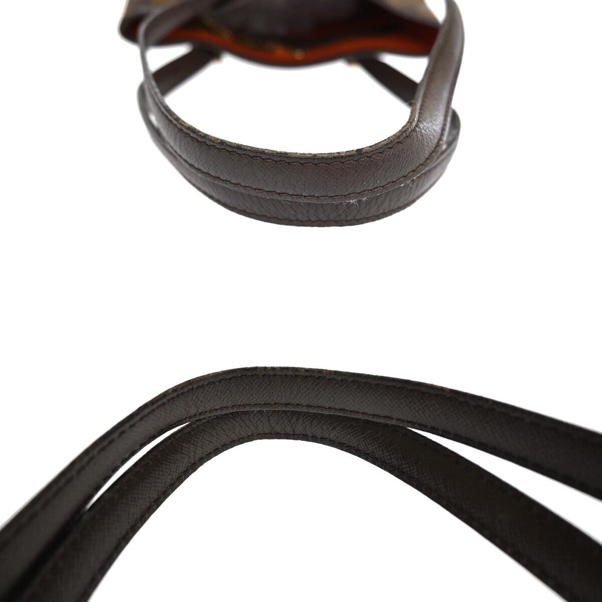 LOUIS VUITTON Marais Shoulder Bag Damier Ebene Leather Brown N42240 84EA283