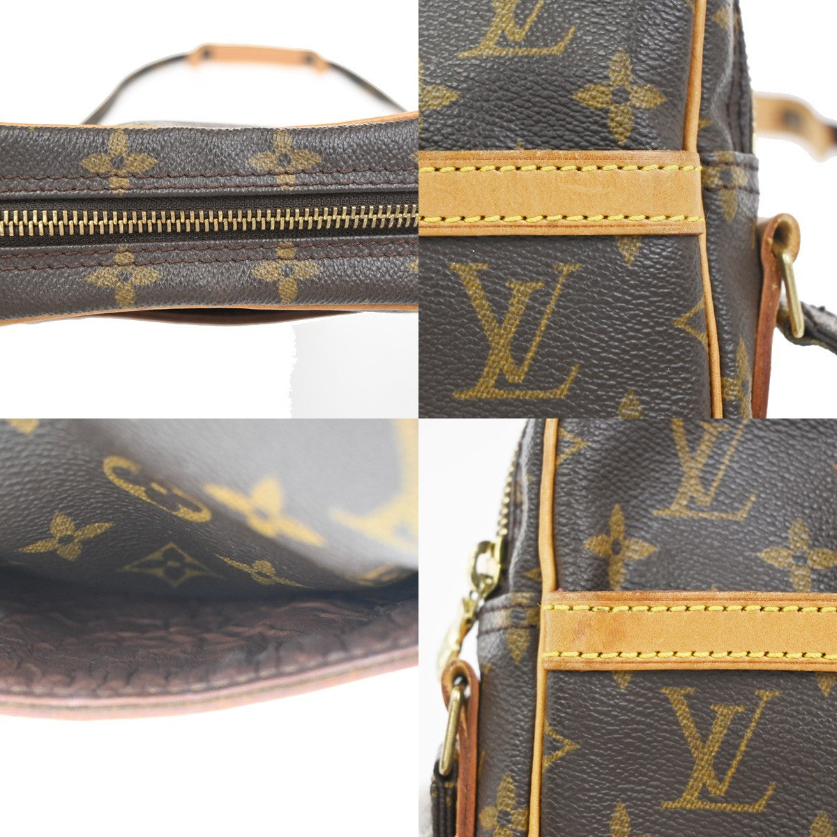 LOUIS VUITTON Danube Shoulder Bag Monogram Leather Brown France M45266 84KC730