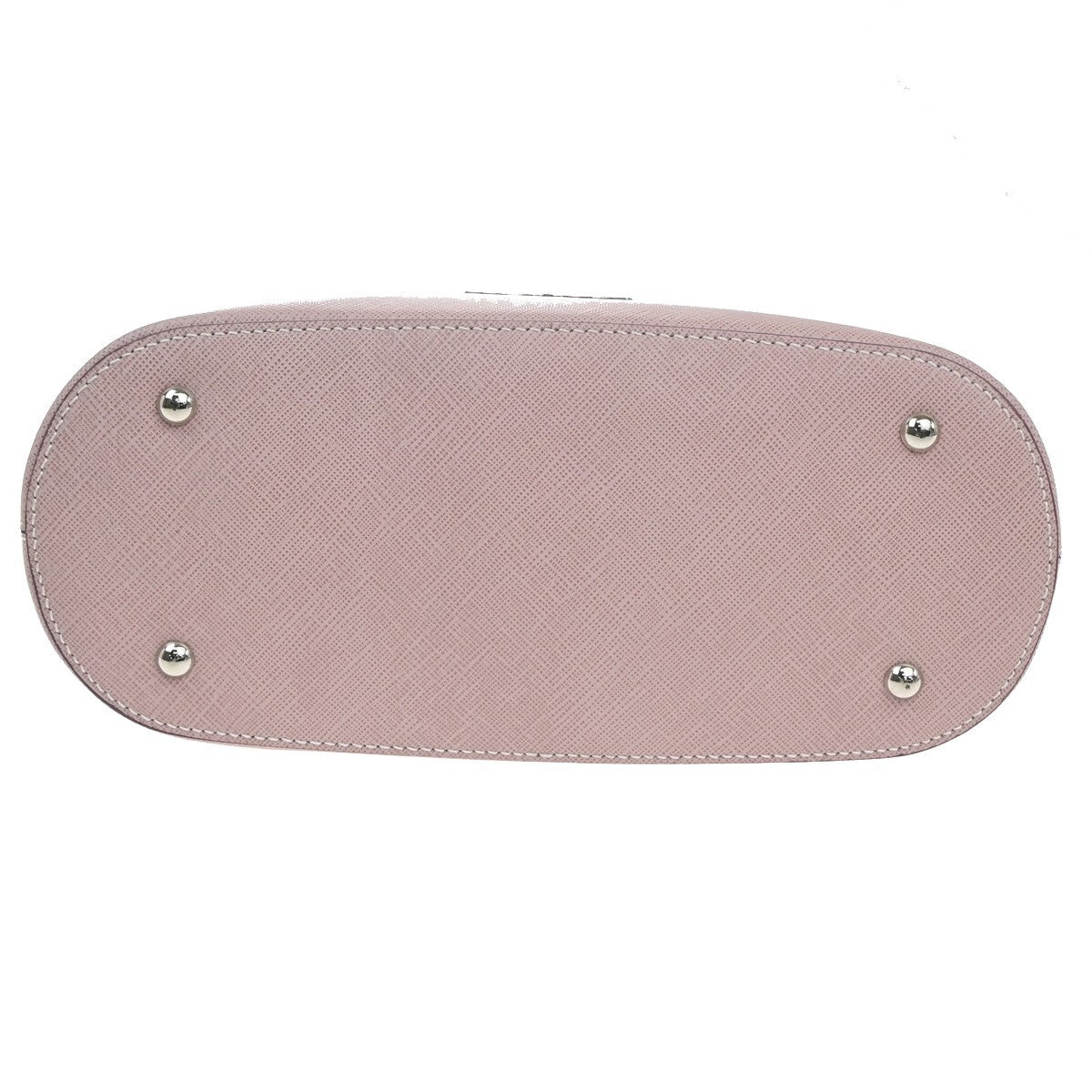 SALVATORE FERRAGAMO Gancini Hand Bag Leather Pink Silver Made in Italy 31EF006