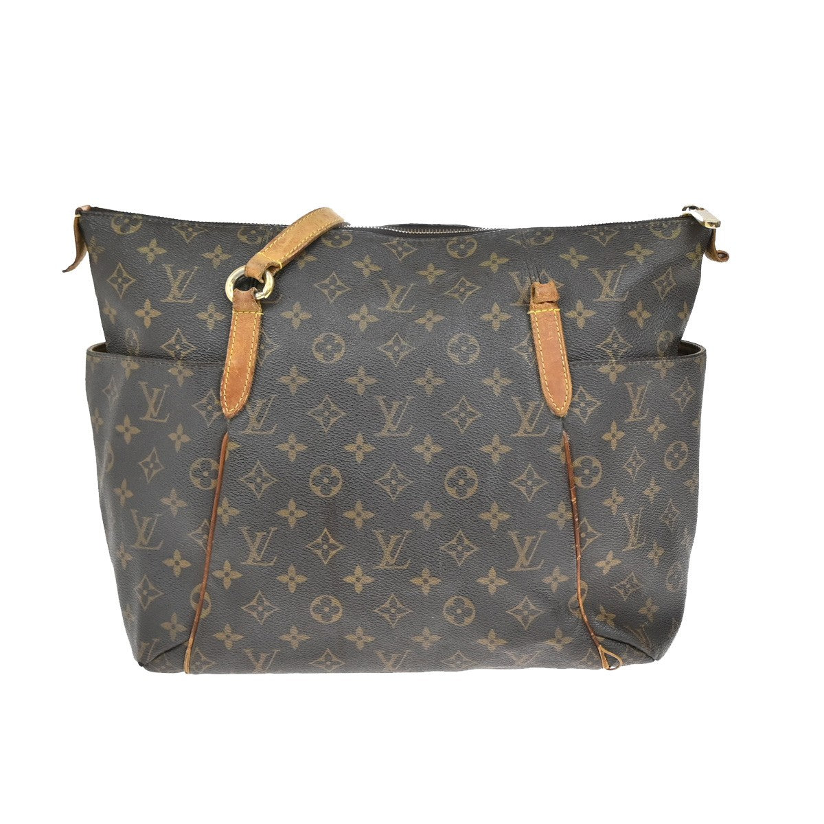 LOUIS VUITTON Logo Totally MM Shoulder Bag Monogram Leather Brown M56689 67YH190