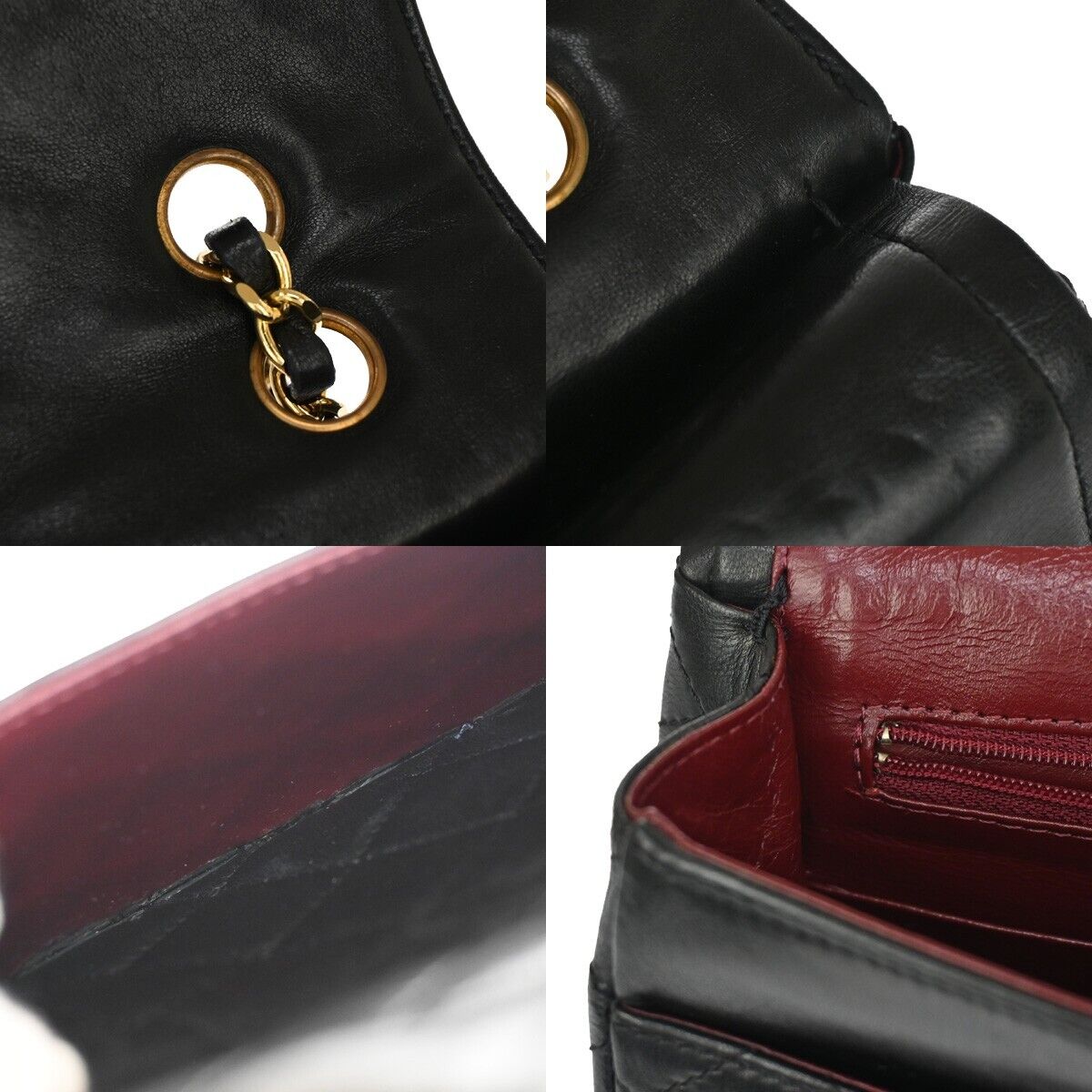 CHANEL PARIS CC Logo Matelasse Chain Shoulder Bag Leather Black GHW 332LC498