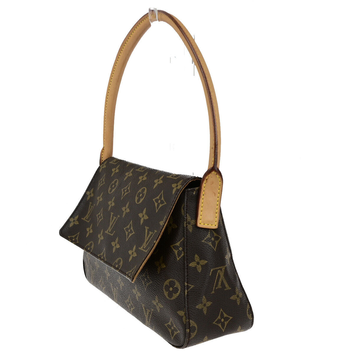 LOUIS VUITTON Mini Looping Hand Bag Monogram Leather Brown France M51147 10YG304