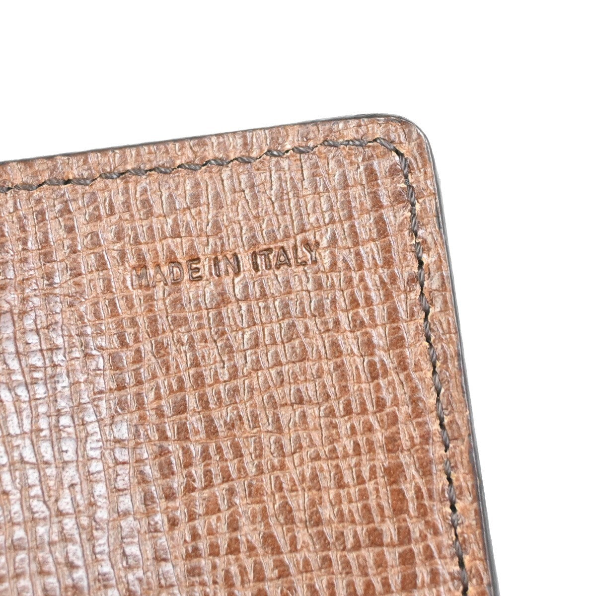 FENDI Logo Zucca Pattern Card Case Wallet PVC Leather Brown Italy 02EE268