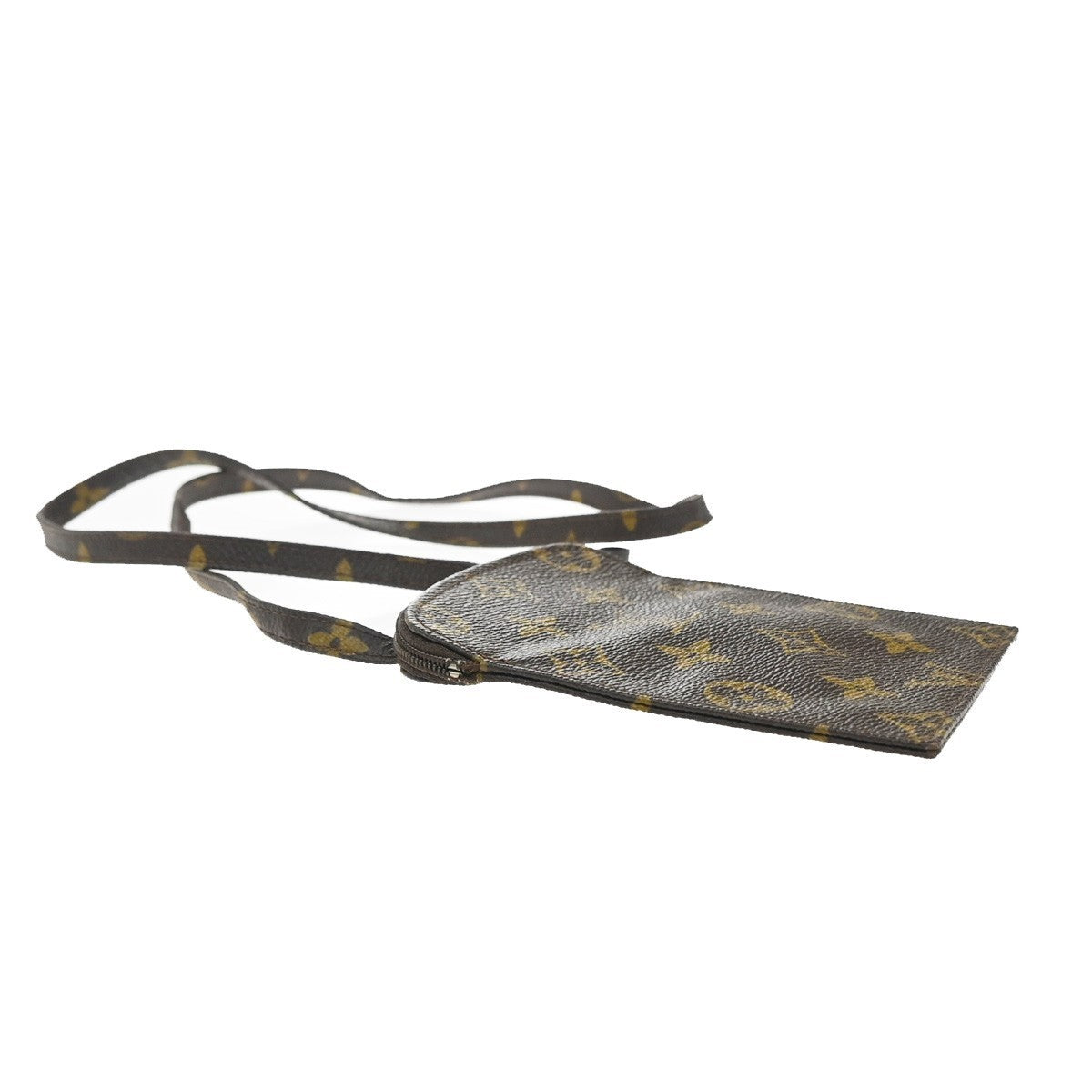 LOUIS VUITTON Pochette Secret Shoulder Bag Monogram Leather Brown M45484 65KP480