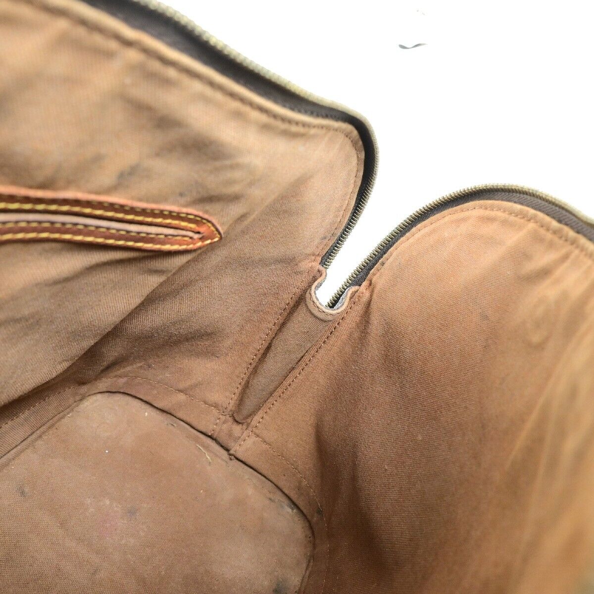 LOUIS VUITTON LV Logo Alma Hand Bag Monogram Leather Brown U.S.A. M51130 36FB182