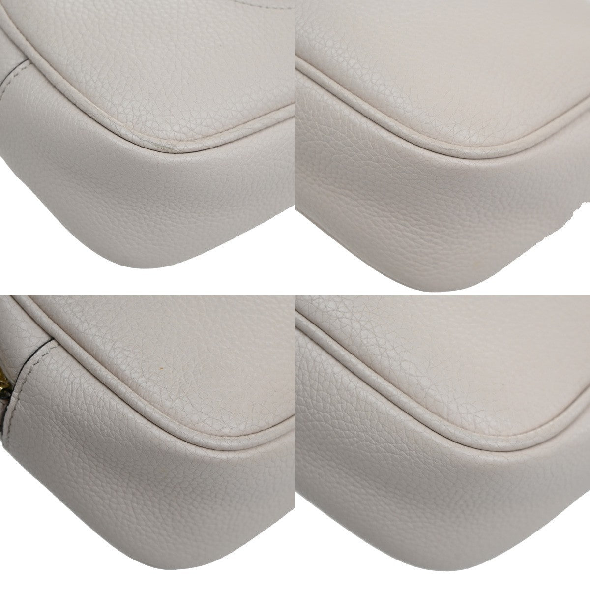 SALVATORE FERRAGAMO Logo Gancini Mini Shoulder Bag Leather White GWH 38EF396