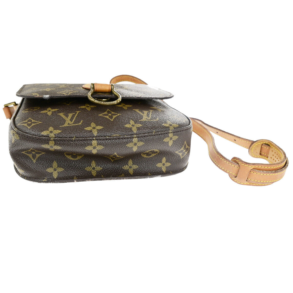 LOUIS VUITTON Saint Cloud MM Shoulder Bag Monogram Leather Brown M51243 80YG517