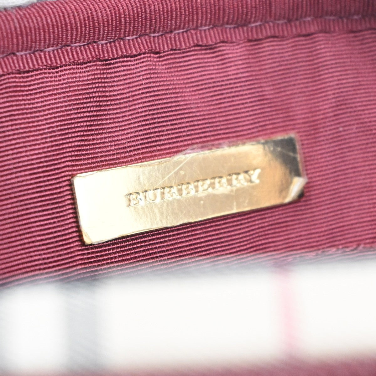 BURBERRY Nova Check Pattern 2way Shoulder Hand Bag Canvas Leather BE RD 75RL822