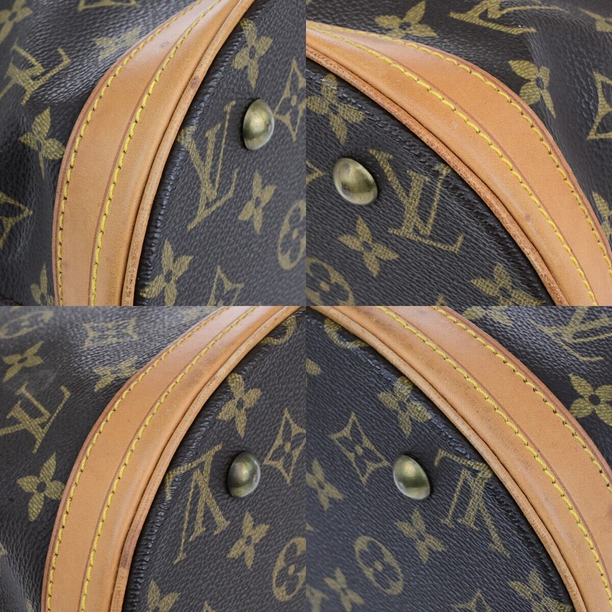 LOUIS VUITTON BUCKET PM Shoulder Tote Bag Monogram Leather Brown M42238 33ED400