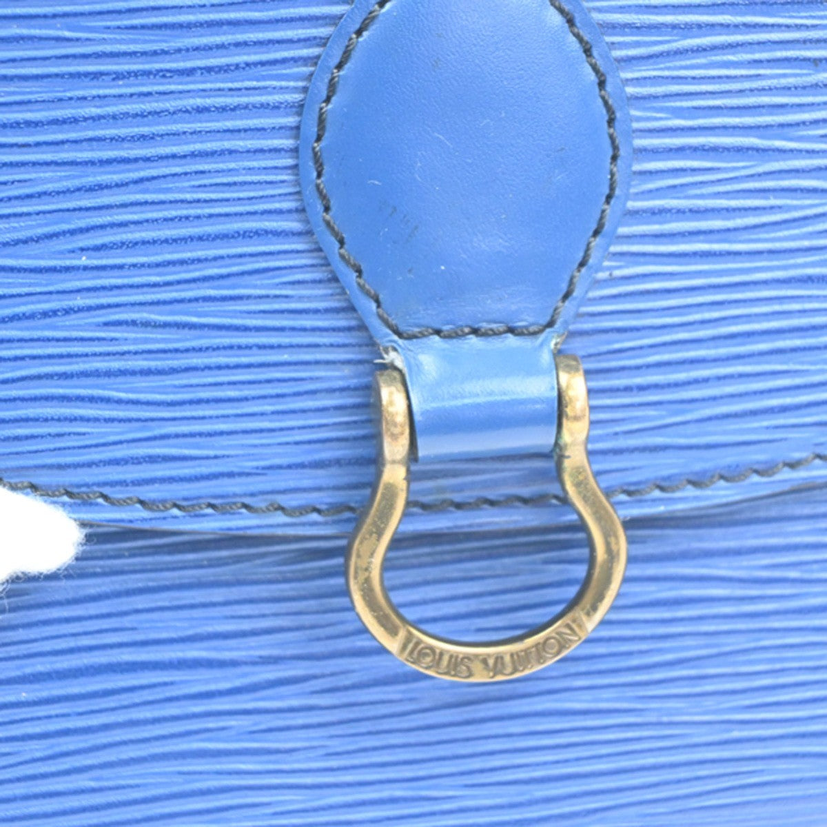 LOUIS VUITTON LV Mini Saint Cloud Shoulder Bag Epi Leather Blue M52215 83MA444