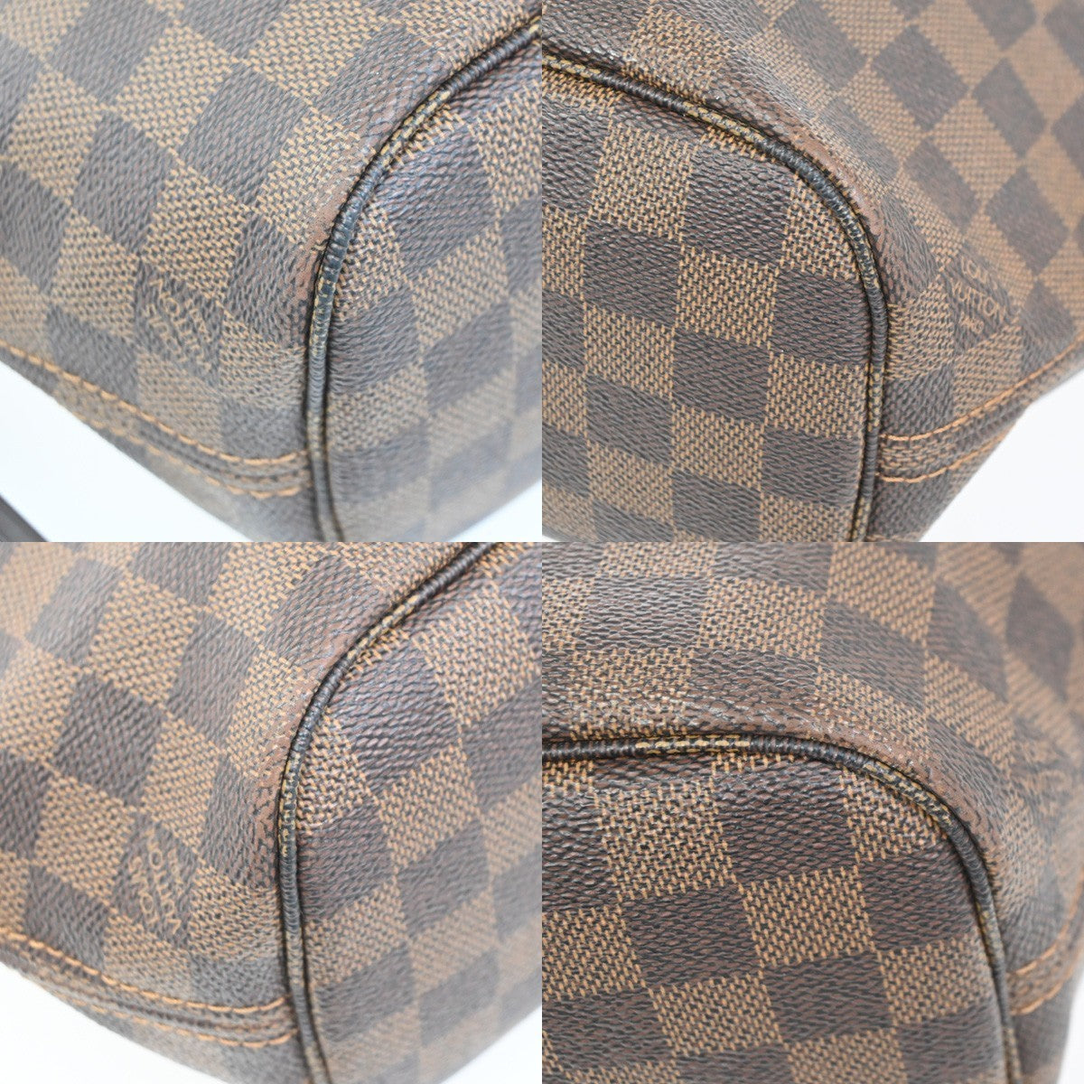 LOUIS VUITTON Neverfull PM Shoulder Tote Bag Damier Leather Brown N51109 98KP516