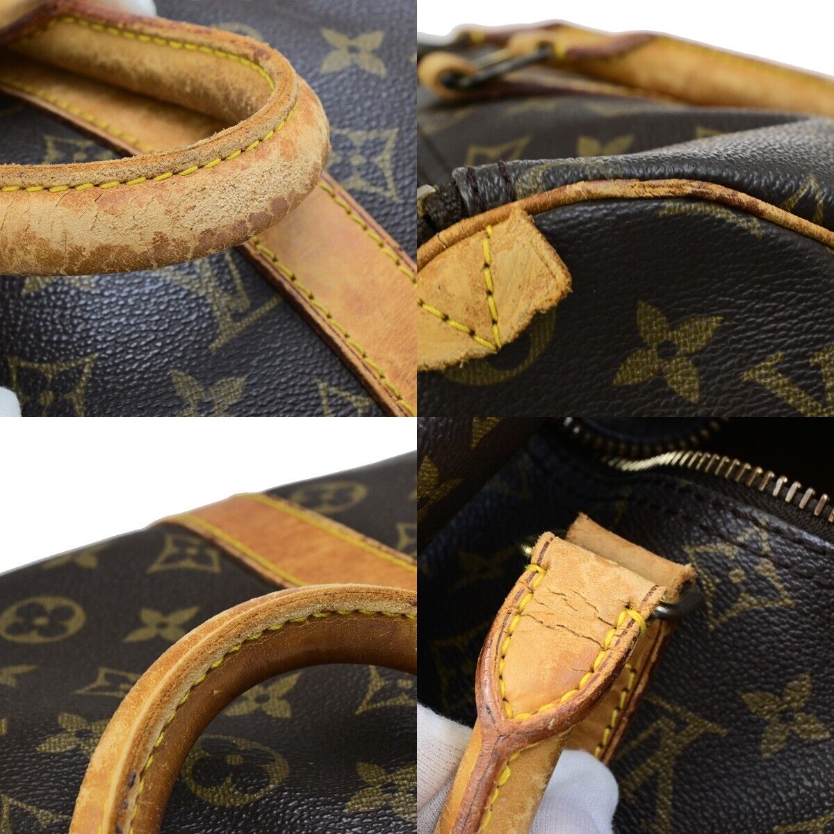 LOUIS VUITTON Keepall 45 Travel Hand Bag Monogram Leather Brown M41428 62ED183