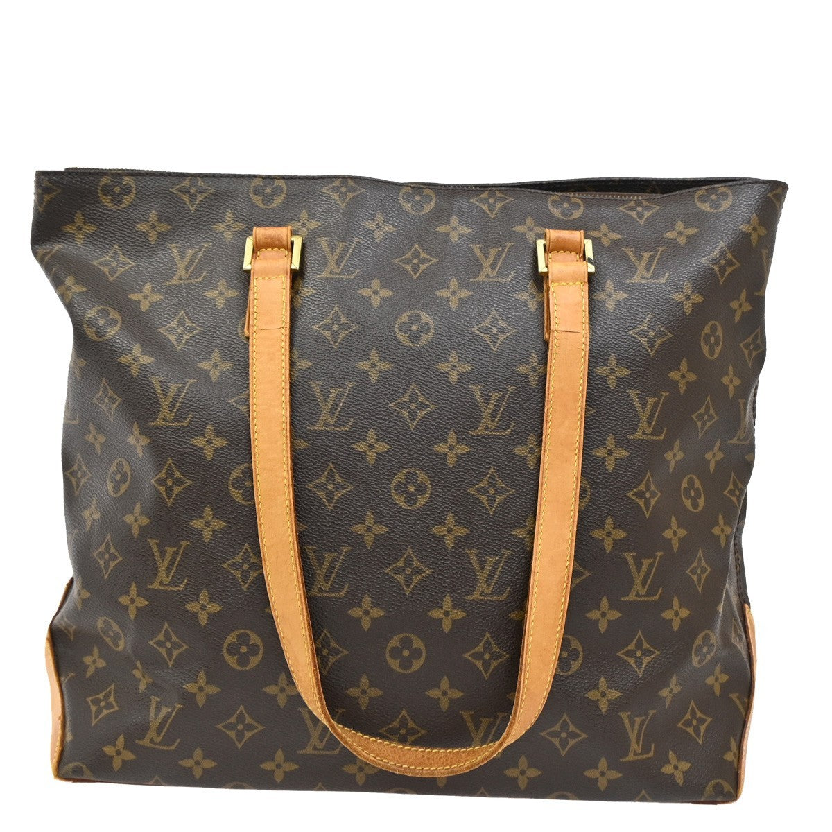 LOUIS VUITTON Cabas Mezzo Shoulder Bag Monogram Leather Brown M51151 34DA179