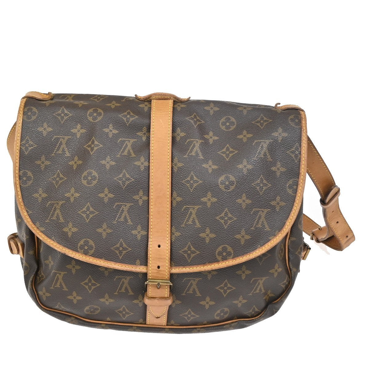 LOUIS VUITTON Saumur 35 Shoulder Bag Monogram Leather BN France M42254 88ZA276