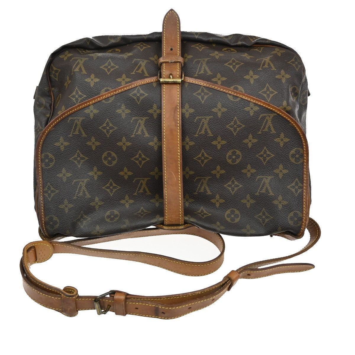 LOUIS VUITTON Saumur 35 Shoulder Bag Monogram Leather BN France M42254 80CA373