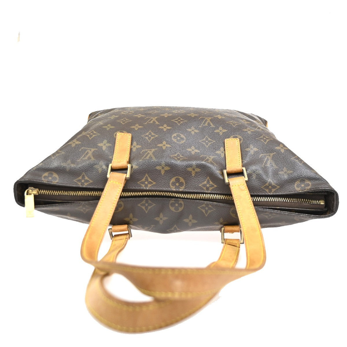 LOUIS VUITTON Cabas Mezzo Shoulder Bag Monogram Leather Brown M51151 85KC239