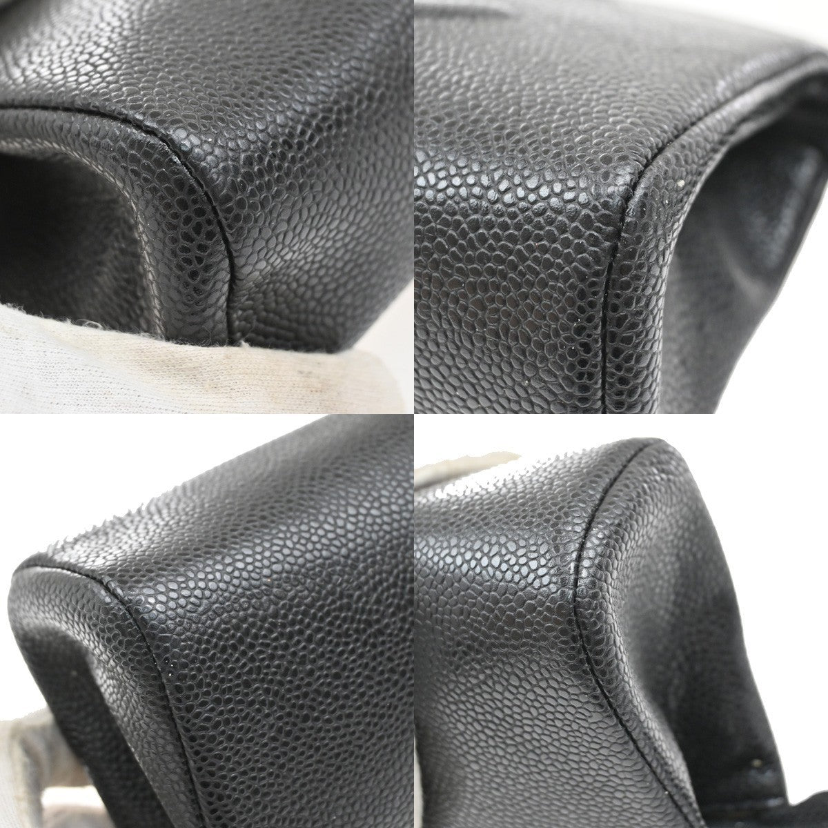 CHANEL CC Logo Mini Pouch Bag Grained Calfskin Leather Black GHW France 34KB454