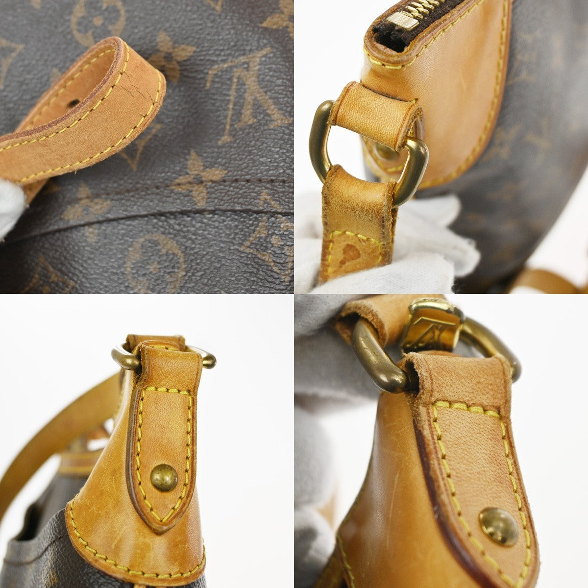 LOUIS VUITTON Odeon PM Shoulder Bag Monogram Leather Brown France M56390 11YH922