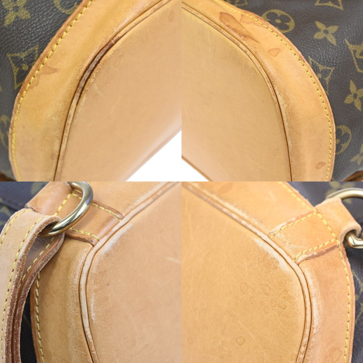 LOUIS VUITTON Montsouris GM Backpack Bag Monogram Leather Brown M51135 97CA777