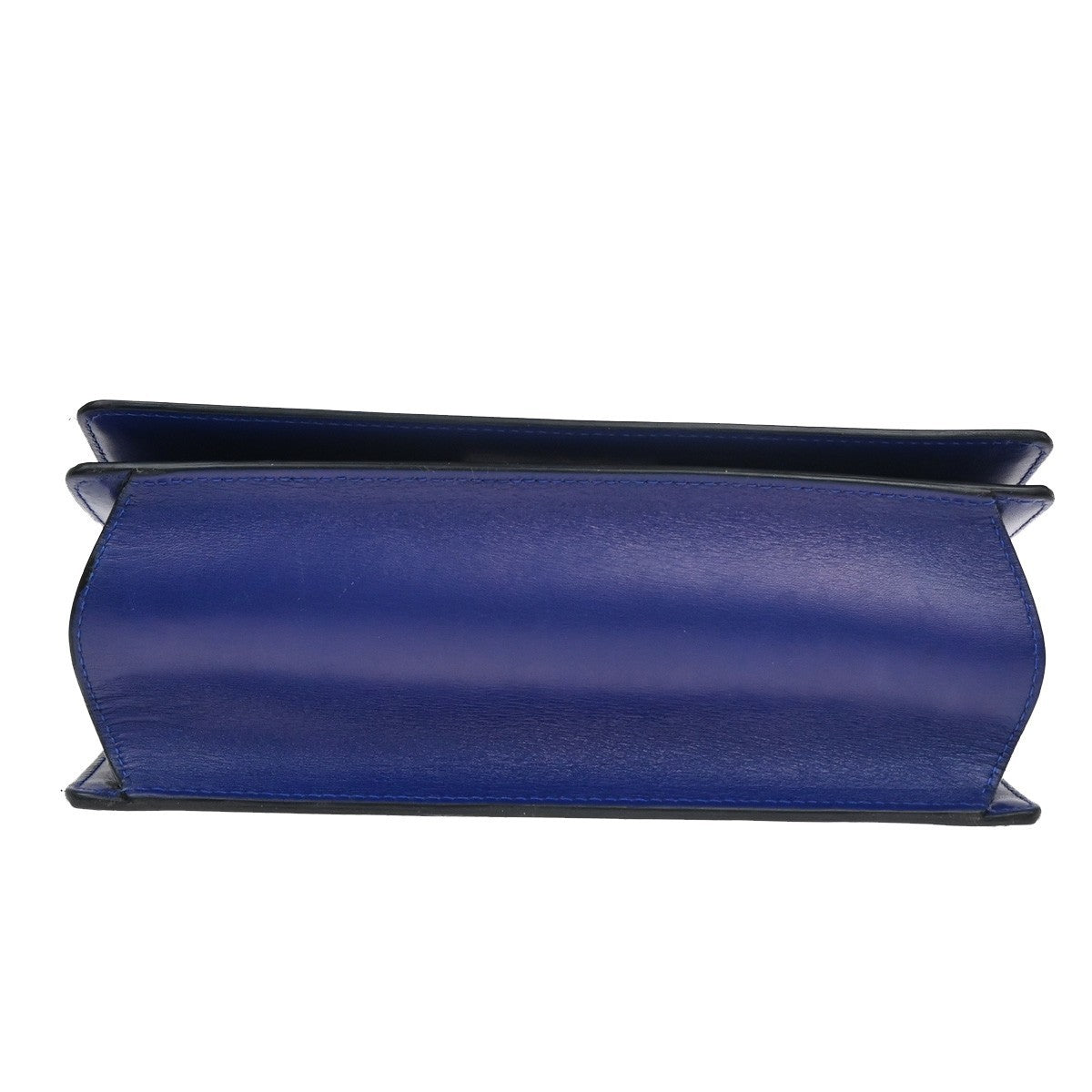 LOEWE Logo Barcelona Mini Shoulder Hand Bag Leather Blue GHW Spain 76KP582