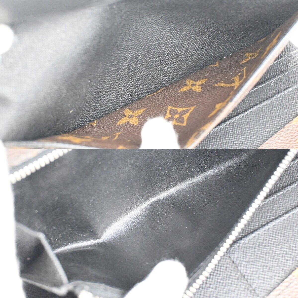 LOUIS VUITTON Long Trifold Wallet Purse Monogram Macassar Brown M60168 64GA626